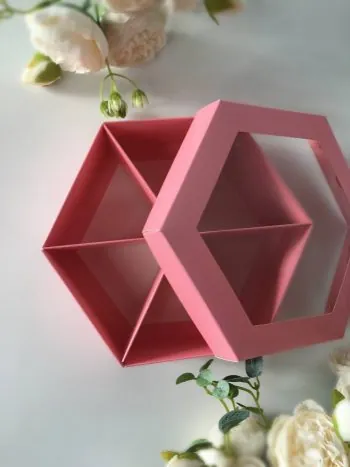 Менажница шестигранник под орехи/сухофрукты/конфеты/чай, розовый — изображение 2